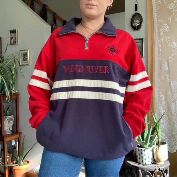 Vintage Other - Vintage WindRiver 3/4 Zip Fishermans Sweater